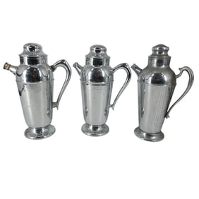 Grouping of Art Deco Cocktail Shakers
