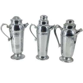 Grouping of Art Deco Cocktail Shakers