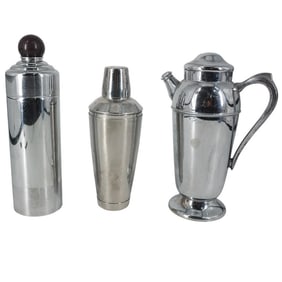 Grouping of Art Deco Cocktail Shakers