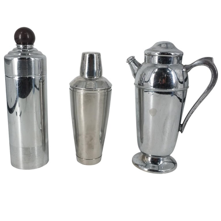 Grouping of Art Deco Cocktail Shakers (1 of 6)