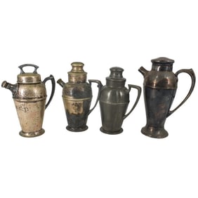 Grouping of Vintage Cocktail Shakers