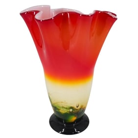 Large Encased Glass Vase