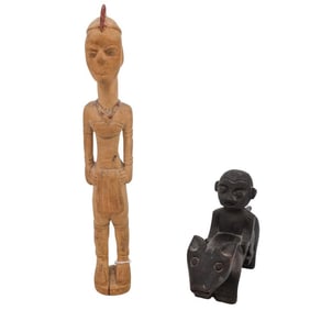 Grouping of African Hand Carved Figurines