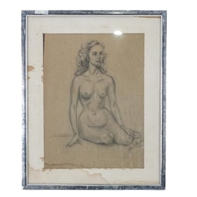 Mid Century American School Drawing on Paper