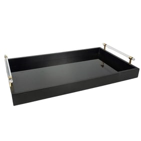 Contemporary Serving Tray with Acrylic Handles