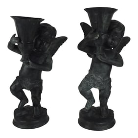 Pair of Large Bronze Sculptures