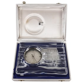 Large Daum France Mantel Clock