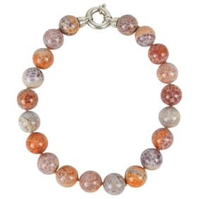 Vintage Crackle Agate Beaded Necklace
