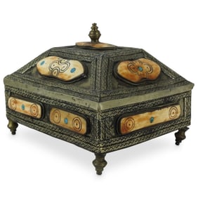 Vintage Tibetan Jewelry Box
