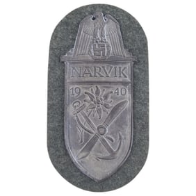 German WWII Narvik 1940 Battle Shield