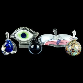 Grouping of Art Glass Tableware.