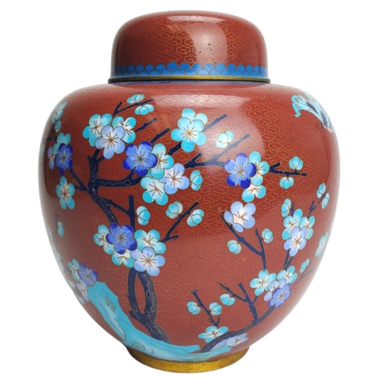 Chinese Cloisonné Enamel Ginger Jar (1 of 3)