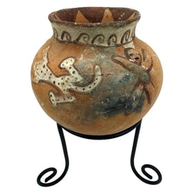 Rare Vermasse Terracotta Pottery Vase