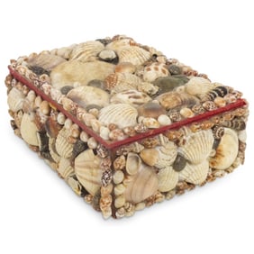 Vintage Sea Shell Covered Box
