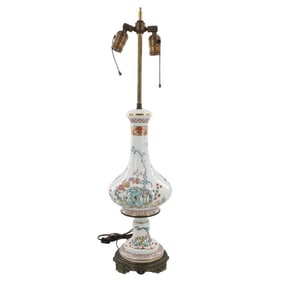 Large French Porcelain Lamp