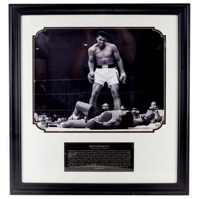 Framed Mohamed Ali Vs. Liston Sports Memorabilia