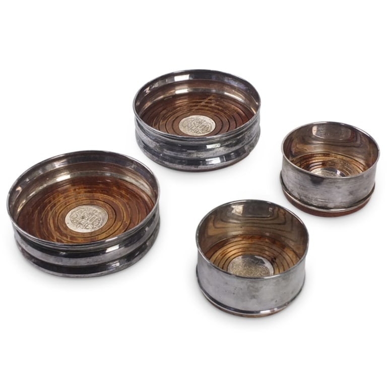 Grouping of Sheffield English Bottle Coasters (1 of 5)