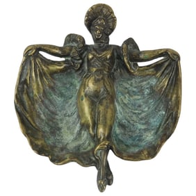 Vintage Art Nouveau Brass Tray