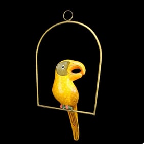 Sergio Bustamante Style Parrot Sculpture