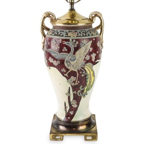 Antique Japanese Nippon Vase as a Lamp