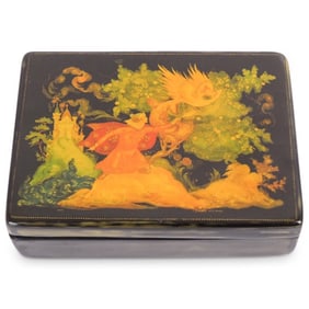 Vintage Russian Papier Mache Box