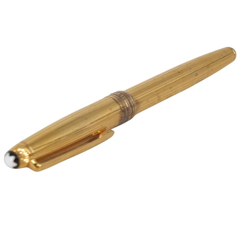 Montblanc Sterling Silver Ballpoint Pen: Montblanc Meisterstuck Sterling Silver Stød Ballpoint Pen. Marked 925 Stød. Measures 5-1/4" L. Condition: Good used condition. Minor scuffs. Estimate 100 - 300 Domestic shipping Third party