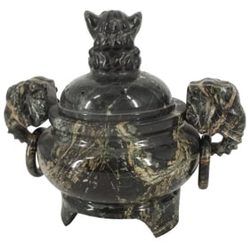 Early 20th C. Chinese Hardstone Incense Burner