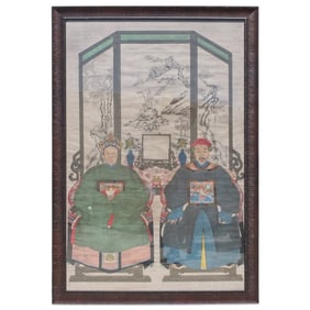 19th C. Chinese Ink and Watercolor on Paper