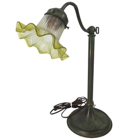 Vintage Polychromed Metal Table Lamp