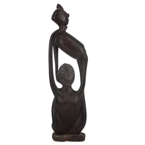 Large African Or Papua New Guinea Wooden Sculpture
