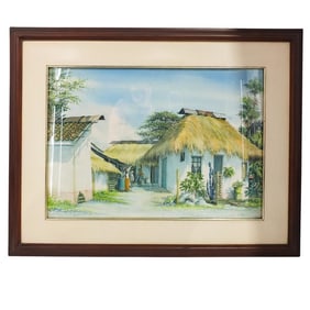 South American School Watercolor on Paper
