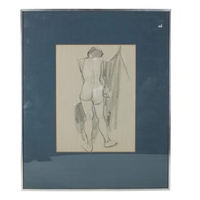 Signed Valero Graphite Drawing
