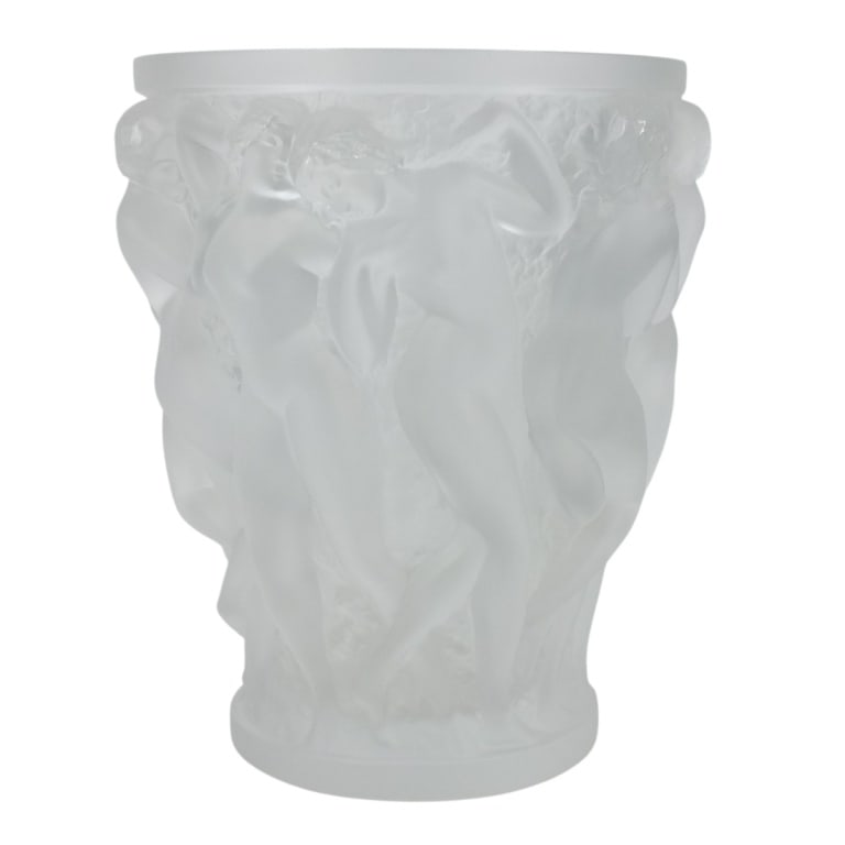 Lalique "Bacchantes" Glass Vase with original box (1 of 7)