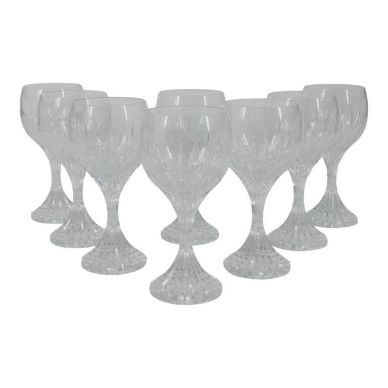 8 Baccarat Crystal "Massena" Water Goblets (1 of 4)
