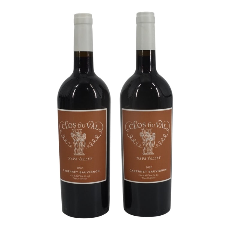 (2) Clos du Val Napa Valley Cabernet Sauvignon: (2) Clos du Val 2022 Napa Valley Cabernet Sauvignon, 750ml Bottles. Offered from a South Florida Private Collection. Bidders are purchasing the bottle and its historically significant, unbroken tax st