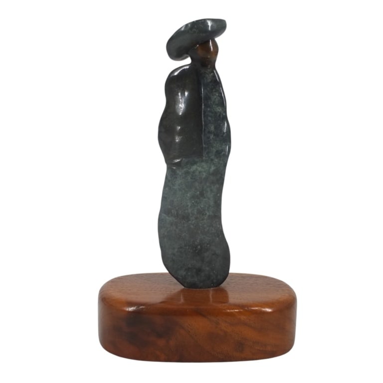 Guilloume Perez Patinated Bronze Figure "Thinking" (1 of 4)