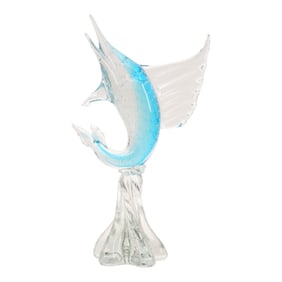 Vintage Murano Sailfish Art Glass Sculpture