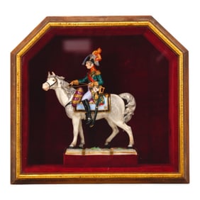 Antique Dresden Porcelain Officer Figurine