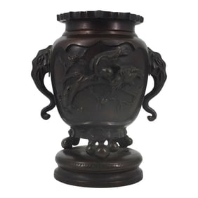 Japanese Meiji Period Bronze Censer
