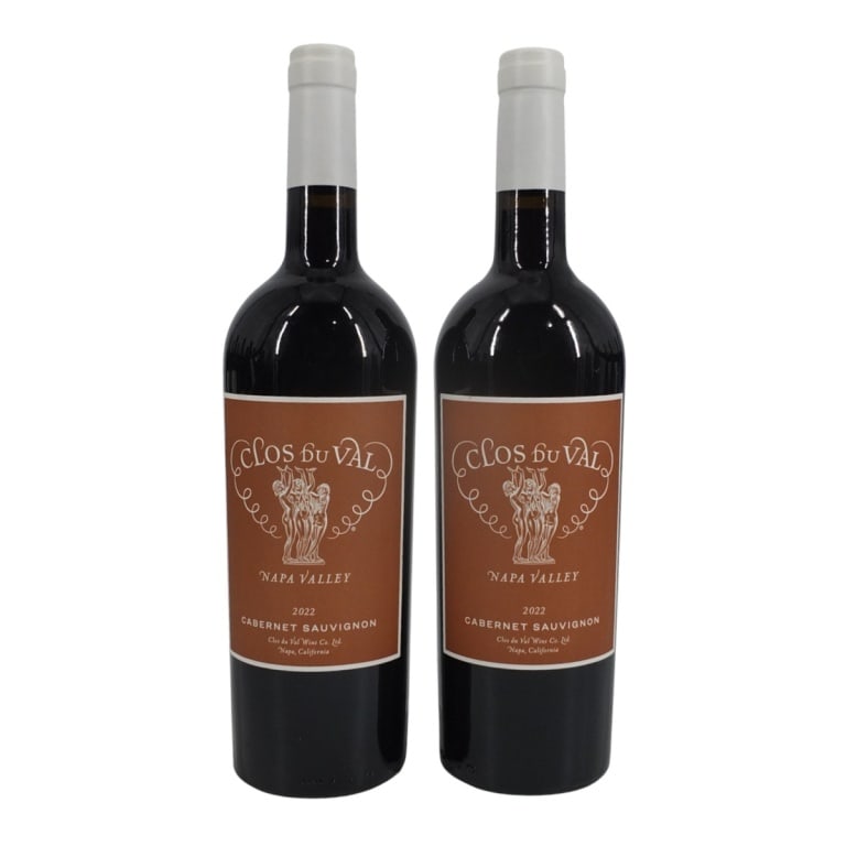 (2) Clos du Val Napa Valley Cabernet Sauvignon: (2) Clos du Val 2022 Napa Valley Cabernet Sauvignon, 750ml Bottles. Offered from a South Florida Private Collection. Bidders are purchasing the bottle and its historically significant, unbroken tax st