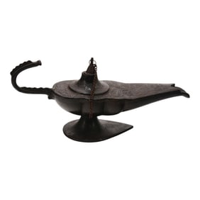 Vintage Islamic Seljuk Cast Iron Oil Lamp