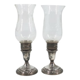 Pair of Towle Weighted Sterling Candle Holders