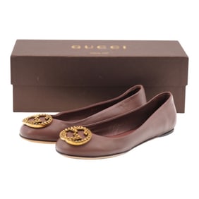 Women's Gucci "Nappa Charlotte" Leather Flats