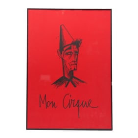 After Bernard Buffet Lithograph "Mon Cirque"