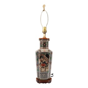 Vintage Japanese Imari Ware Vase As Lamp