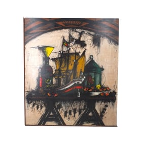 Style of Bernard Buffet Oil/Board "Still Life"