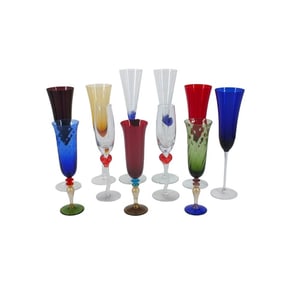 Grouping of Murano Glass Stemware