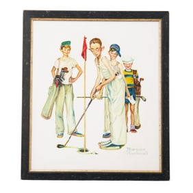 After Norman Rockwell Serigraph "Missed"