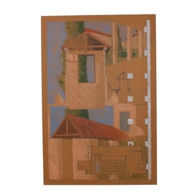 Colored Pencil on Paper Architectural Drawing