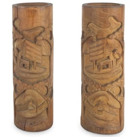 Pair of vintage Chinese Hat Stands